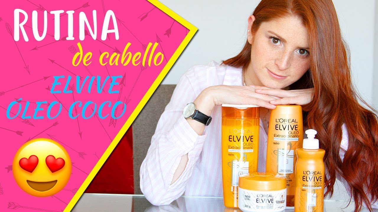 RUTINA de cabello // ELVIVE óleo extraordinario óleo coco 🙋‍♀️