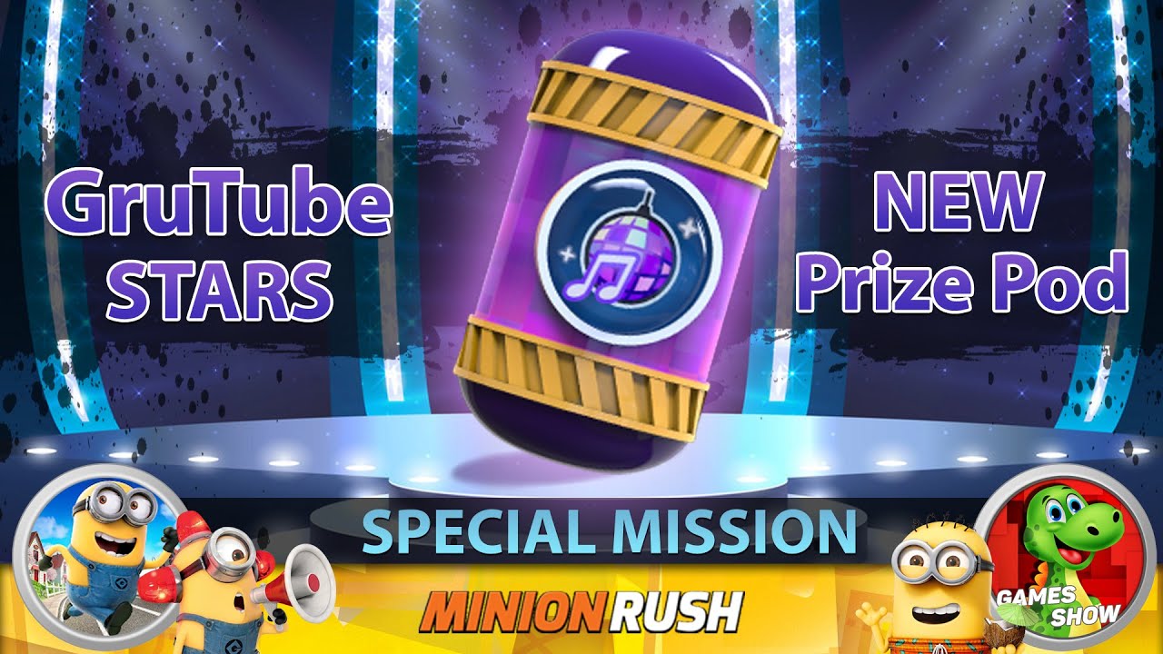 New Prize Pod GruTube Stars & Special Mission Minion Rush Despicable Me gameplay walkthrough
