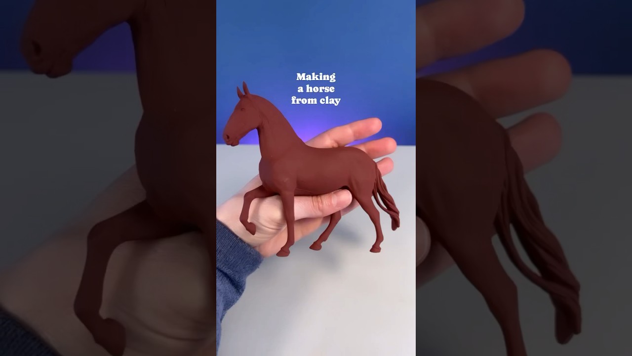 Sculpting a horse from clay (my process!) #sculptingwithclay #artprocess #animalart
