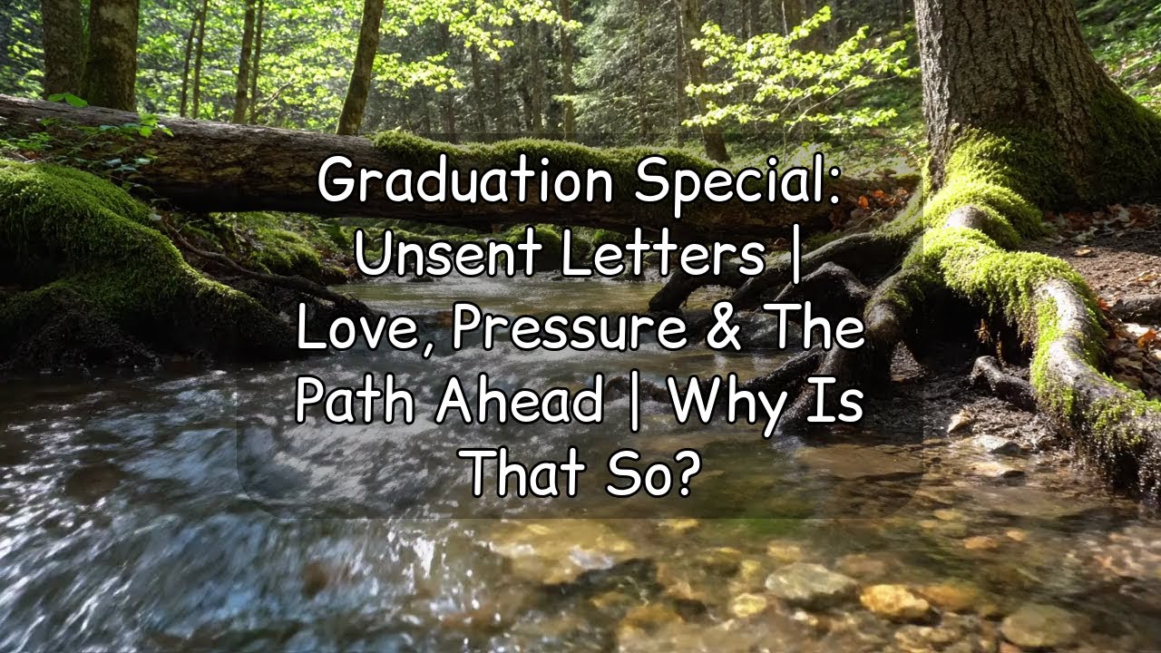 Graduation Special: Unsent Letters | Love, Pressure & The Path Ahead | Why Is That So?