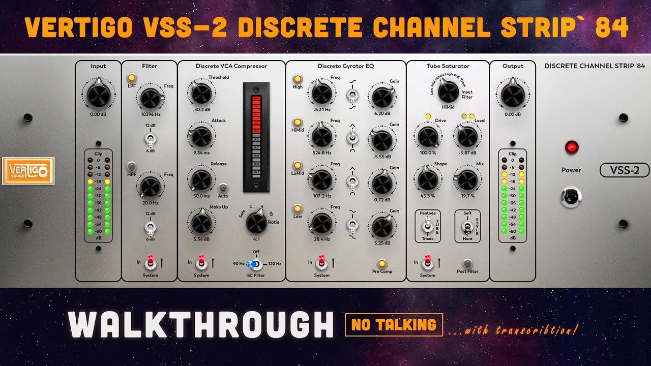 Plugin Alliance - Vertigo VSS-2 Channel Strip - The best of Vertigo’s sound? Walkthrough (no talk)