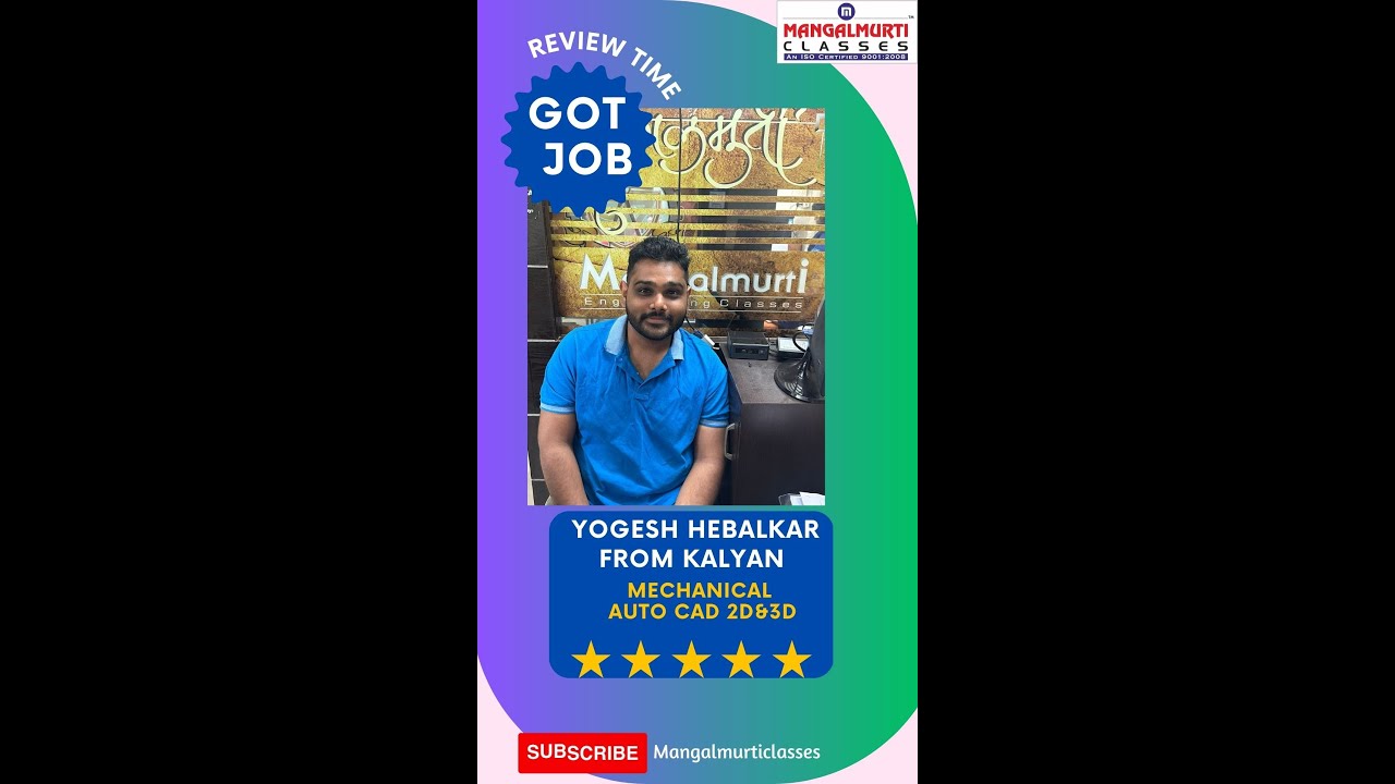 Best Coaching for Mechanical  Auto-CAD| Placement Guaranteed|#mangalmurticlasses