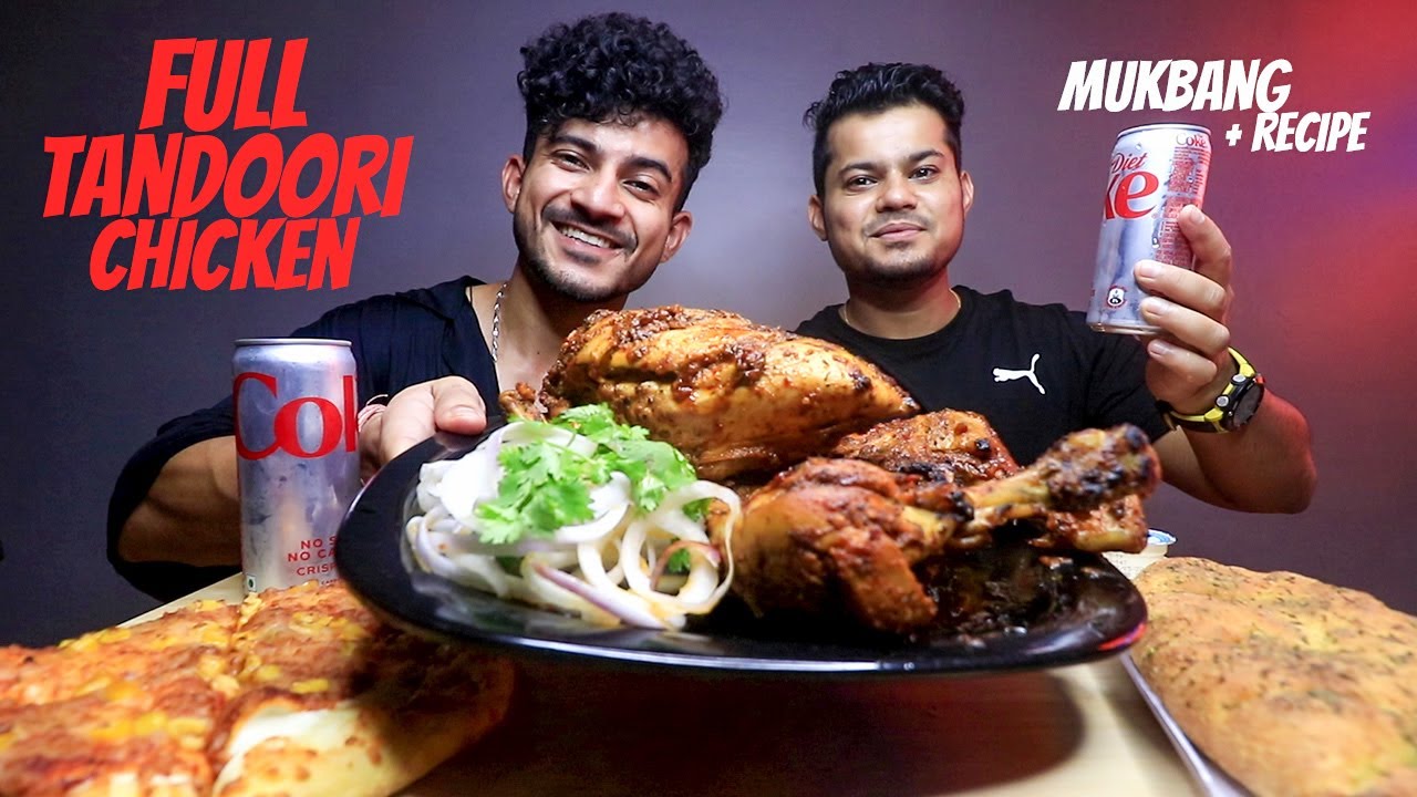 FULL TANDOORI CHICKEN FIRST TIME EVER MUKBANG | Akshanshu Aswal