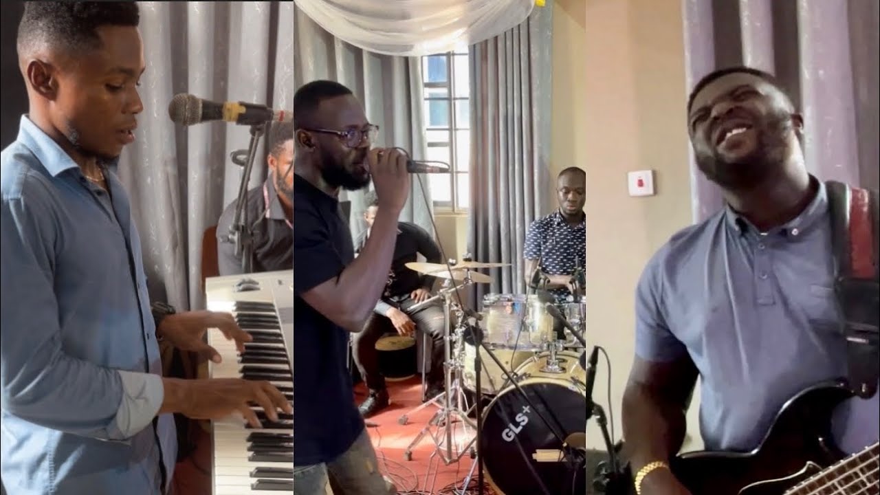 HOT🔥GHANAIAN REGGAE PRAISE MEDLEY,GOOD SOUNDS🎛️||EMMA ON BASS||🎸A jam session with my friends🎧