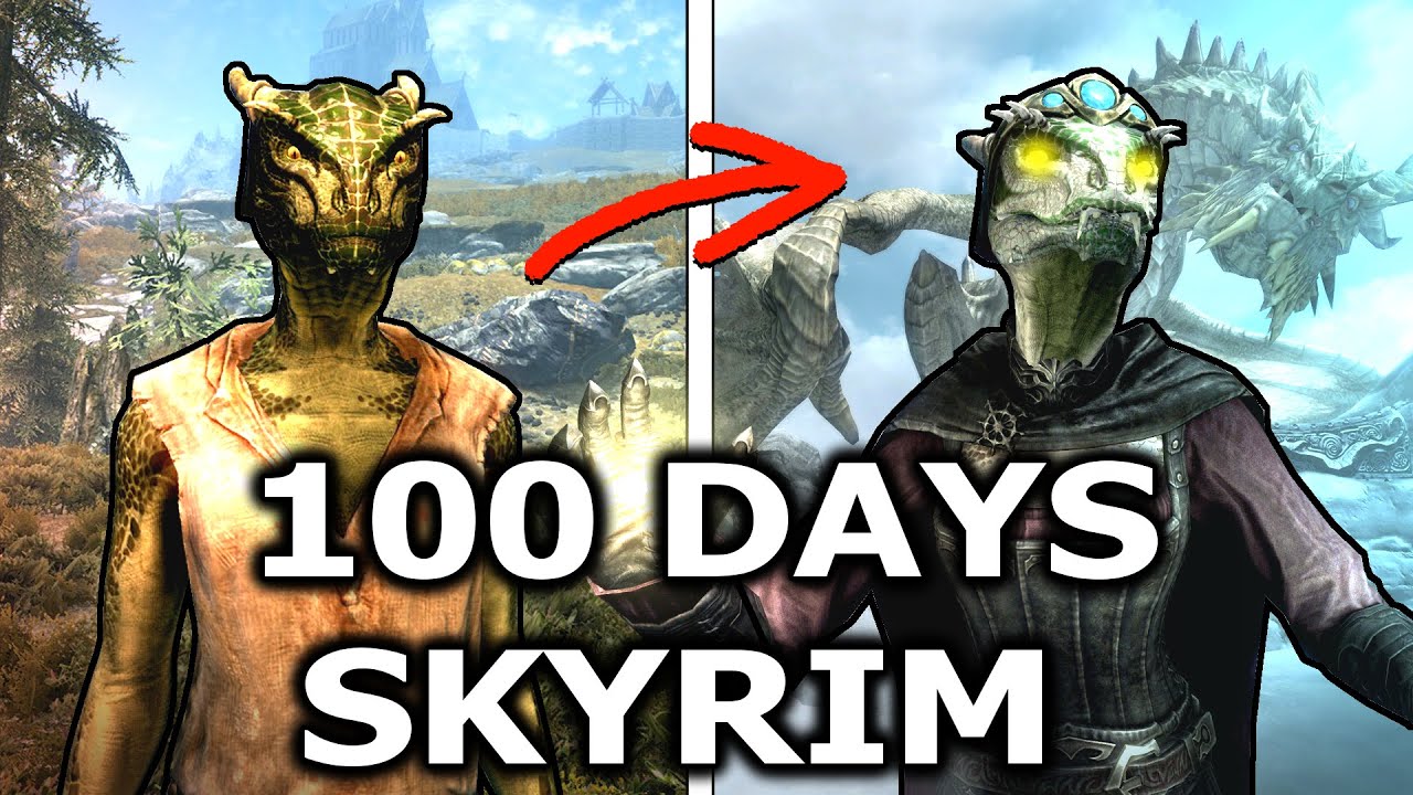 I Spent 100 Days in Skyrim Legendary Survival Here's What Happened...