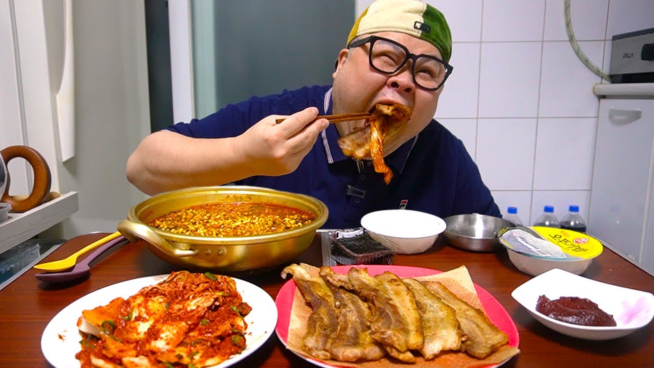 허미노 70만기념! 돌아온 고아재 │이것이 근본 삼겹살, 김치 먹방 Korean Porkbelly, Kimchi Mukbang Eatingshow