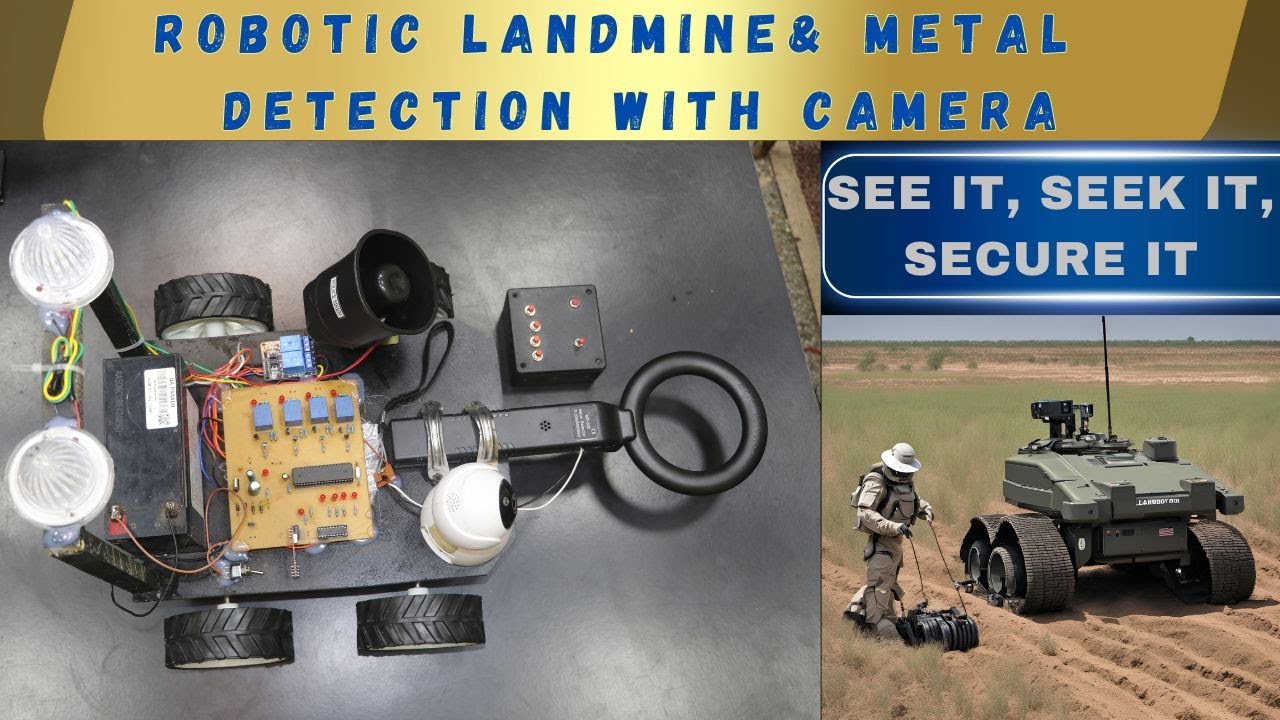 Landmine Detection Robot with Wireless Metal Detector & Camera