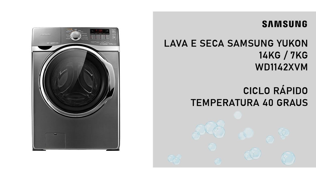 Lava e Seca SAMSUNG Yukon 14kg Lavagem Rapida
