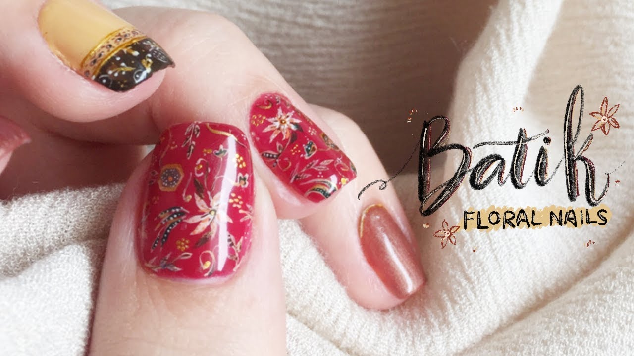 Batik Floral Gel Nail Art | Followthatway