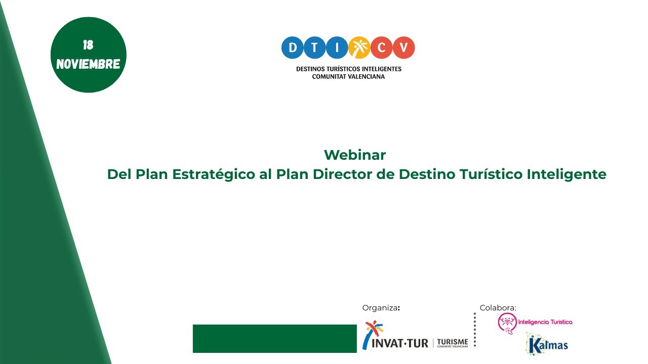 Del Plan Estratégico al Plan Director de Destino Turístico Inteligente