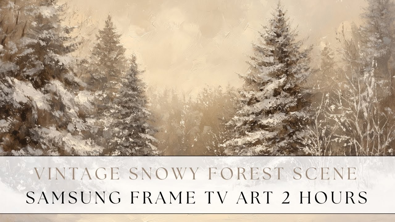 Christmas TV Art | Winter Painting Unframed TV Art  | Samsung Frame TV Art 2 Hours | TV Screensaver