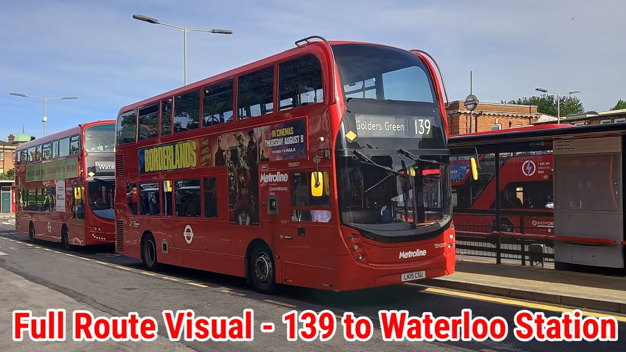 Full Route Visual | London Bus Route 139 - Golders Green Stn to Waterloo Station | (TEH2077) LK15CSU