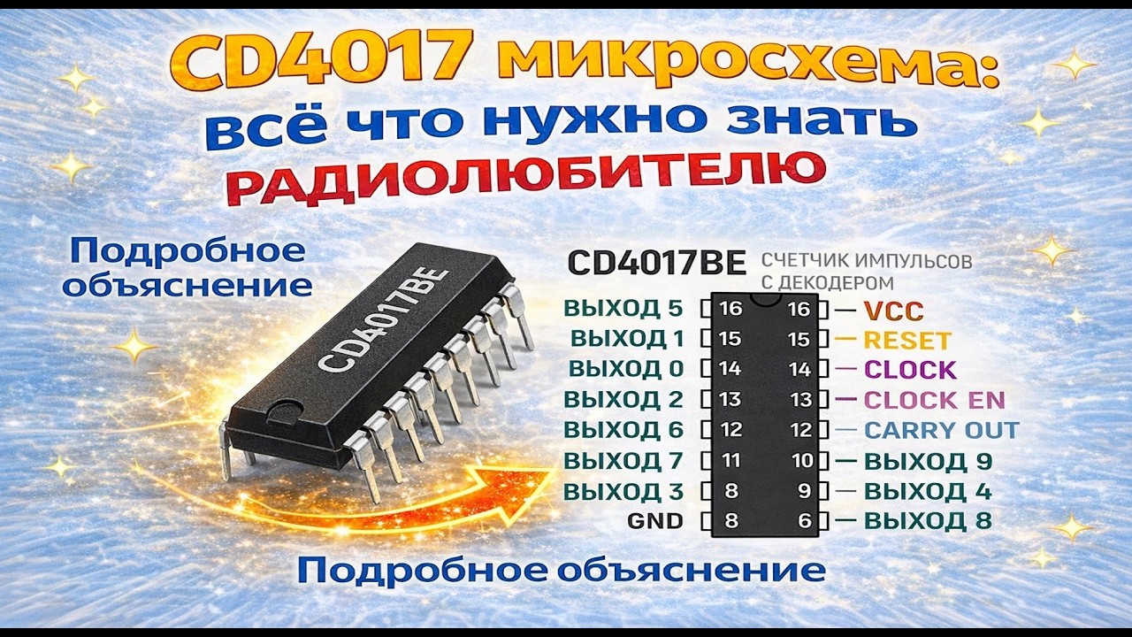 Популярная у радиолюбителей микросхема CD4017