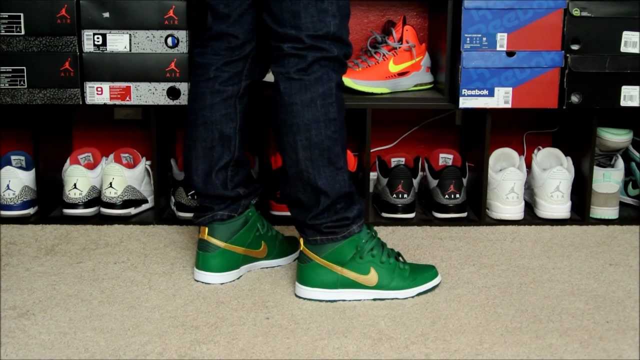 Nike Dunk High Pro SB 'St. Patrick's Day' 2013 On Foot