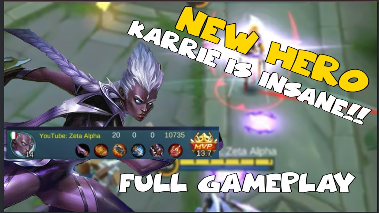 NEW HERO KARRIE GAMEPLAY | INSANE ATTACK SPEED (Mobile Legends)