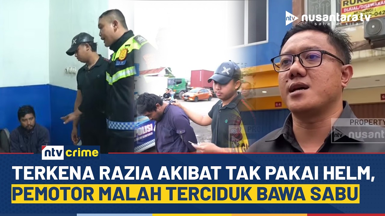 Terjaring Razia Karena Tak Pakai Helm, Pengendara Motor di Karawang Malah Ketahuan Bawa Sabu | NTV