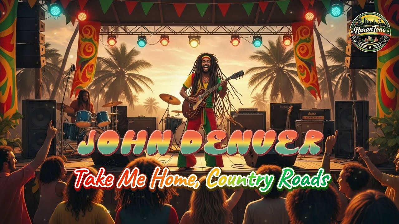 Take Me Home, Country Roads - John Denver | Reggae Music Cover AI (Lyric Video) 