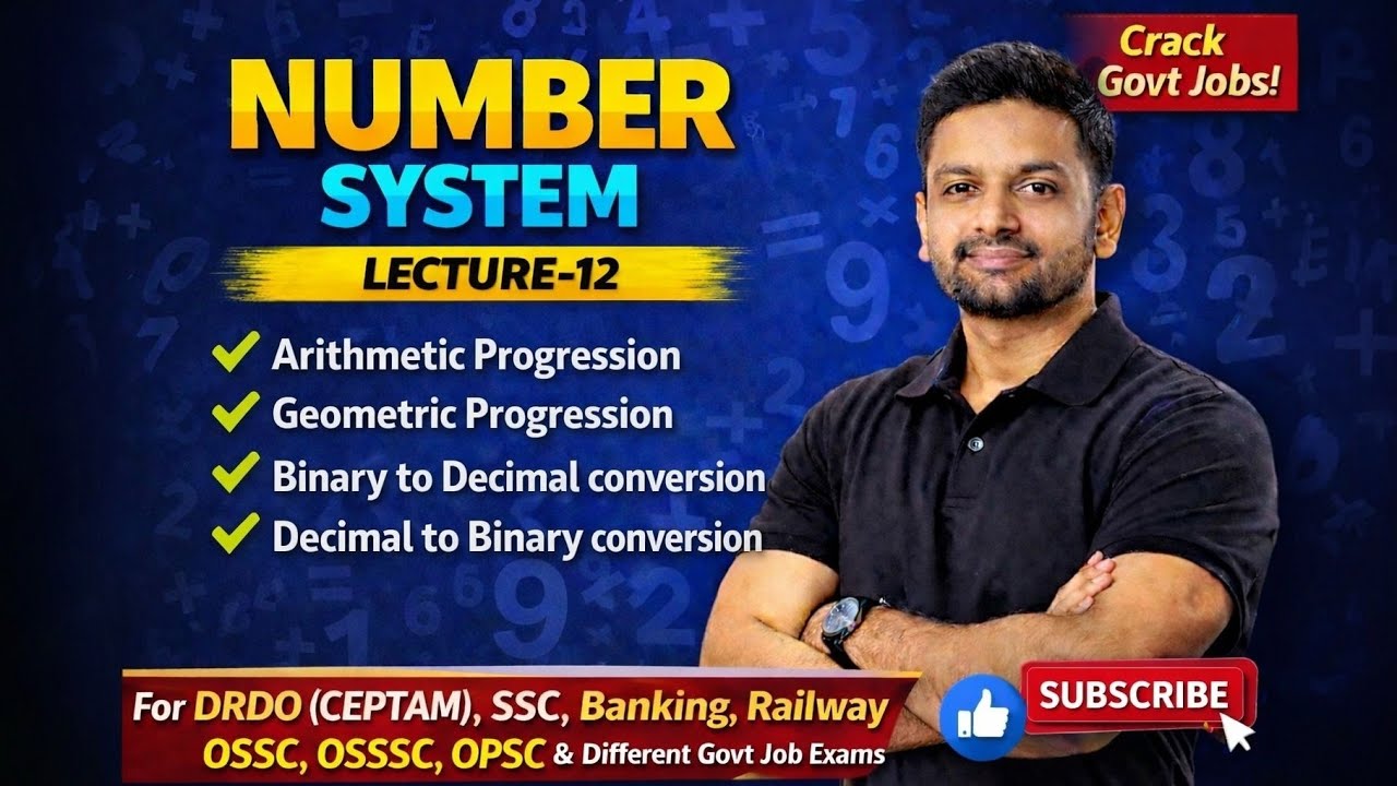 Number System Lecture 12 | AP | GP | Binary to Decimal Conversion 