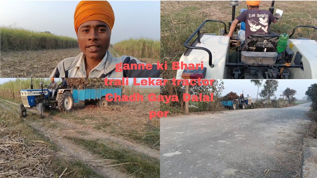 Ganna ki Bhari trali chadha di🚜