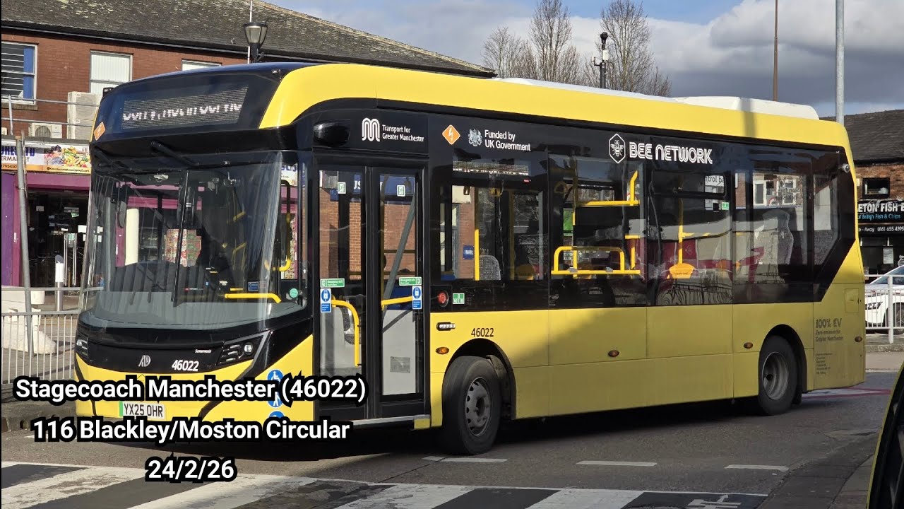 Stagecoach Manchester: ADL Enviro 100EV YX25 OHR (46022)