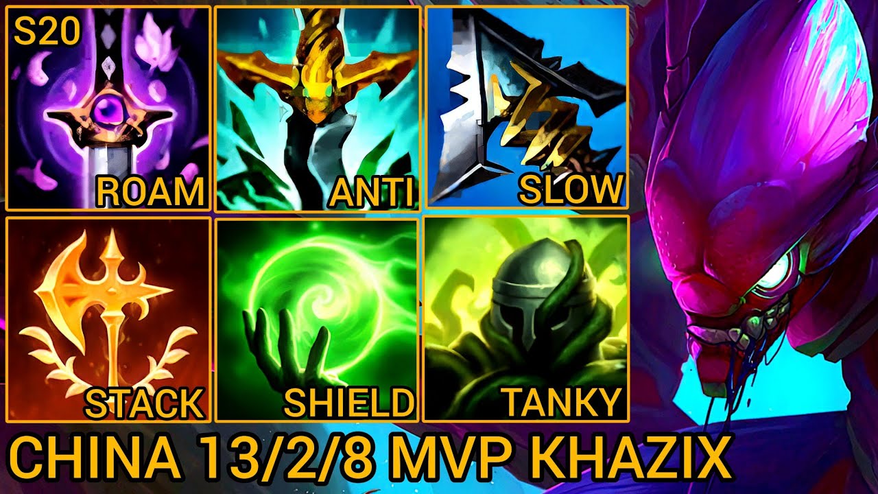 Khazix MVP S Rating Jungle 13/2/8 - China Wild Rift New Meta Build & Runes By Tiarty