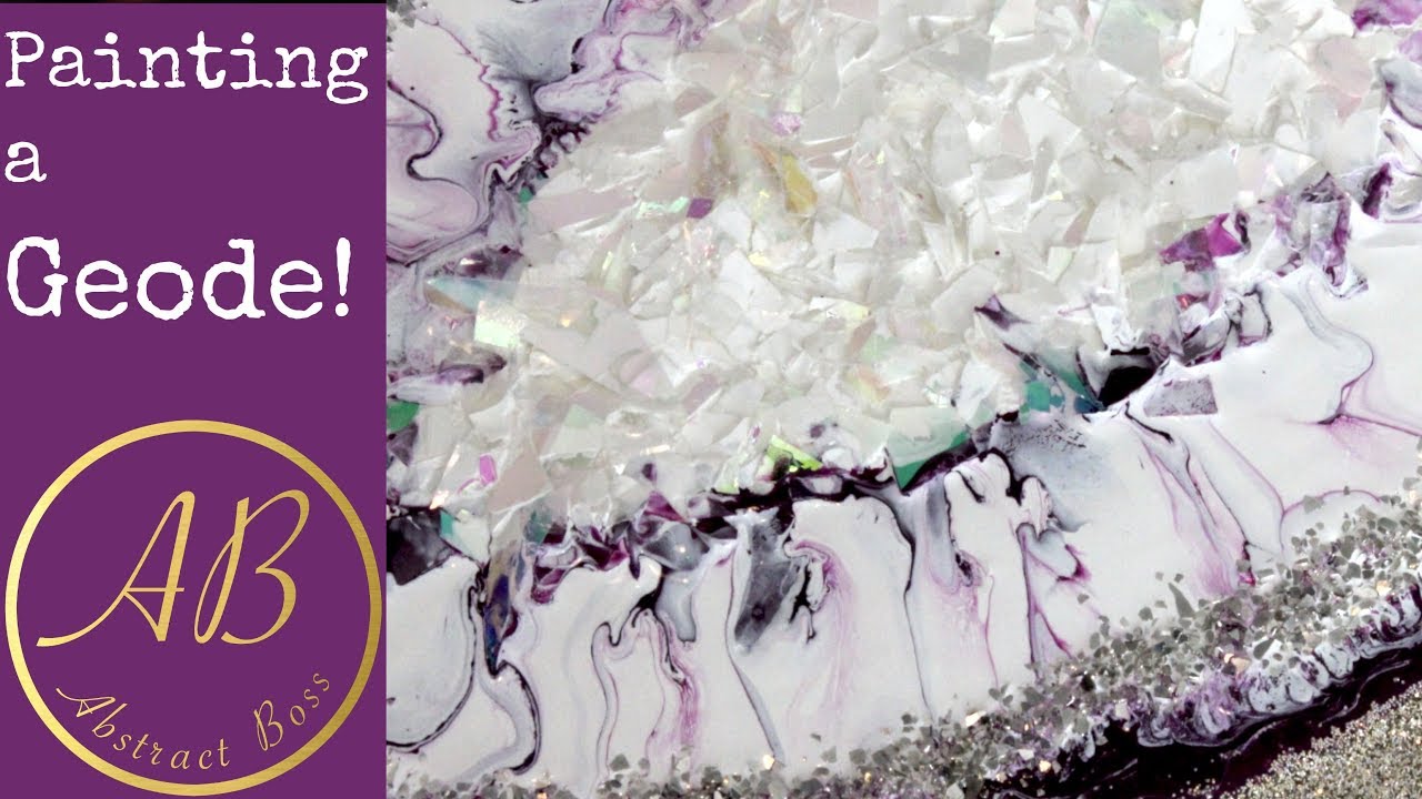 Painting a Geode with ACRYLIC paints!