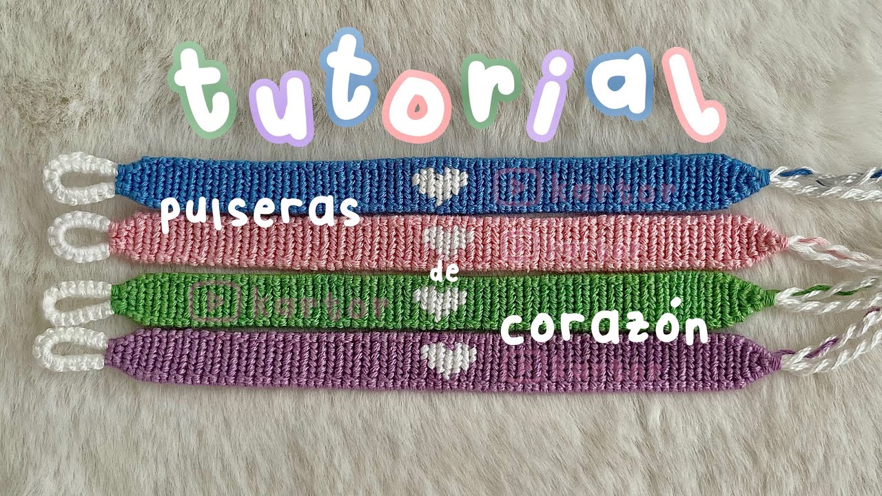 TUTORIAL | Pulsera de corazón de hilo | pulseras de hilo | cómo hacer una pulsera de corazón