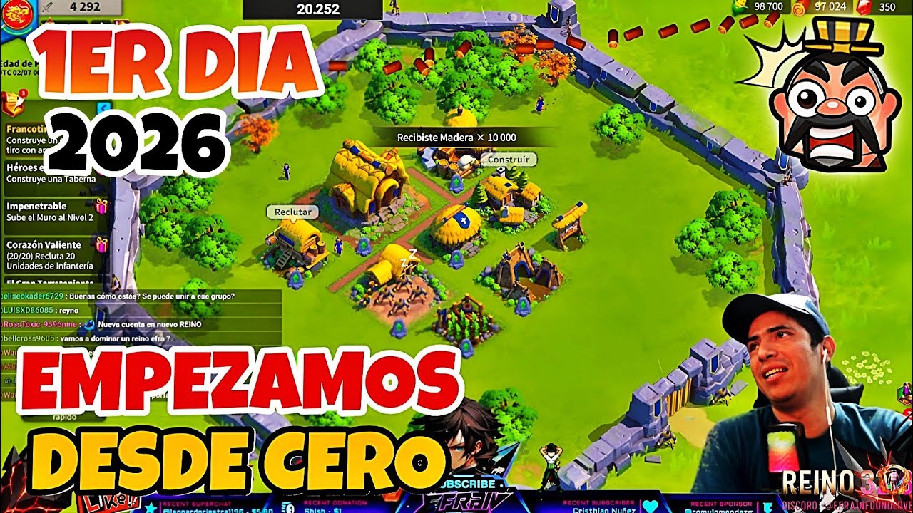 INICIAMOS DESDE CERO (DIA 1) 2026 lleganos a 100k de poder - RISE OF KINGDOMS