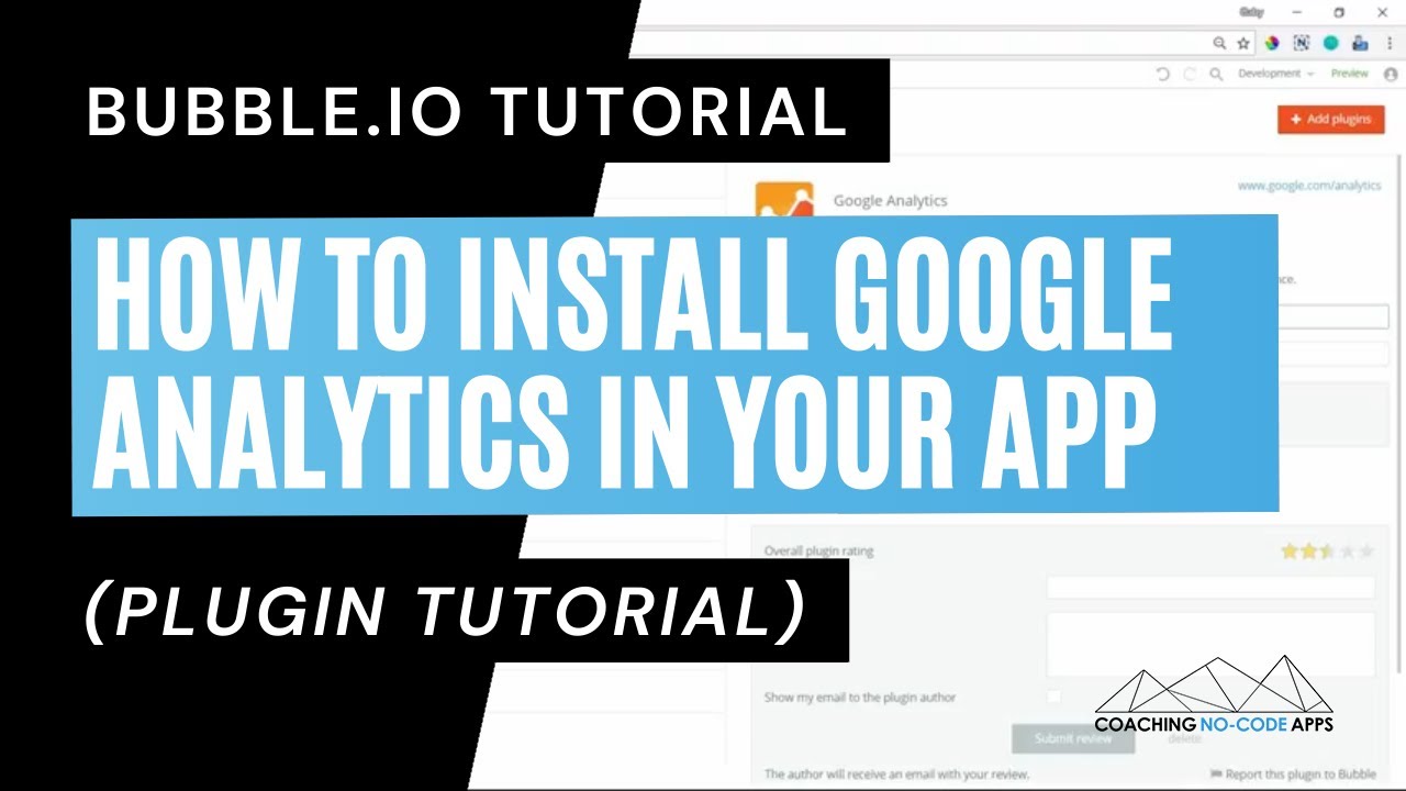 Плагин Bubble.io: как установить Google Analytics в свое приложение