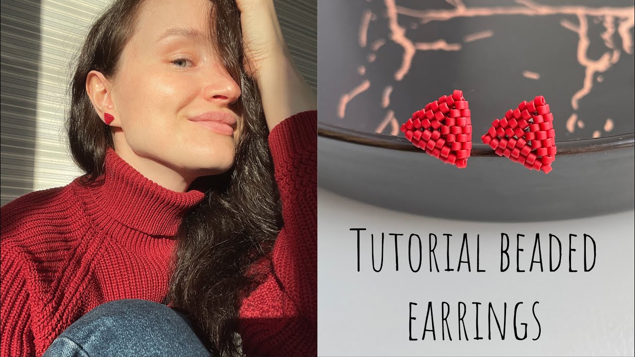 Серьги гвоздики/пусеты из бисера delica| Beaded earrings
