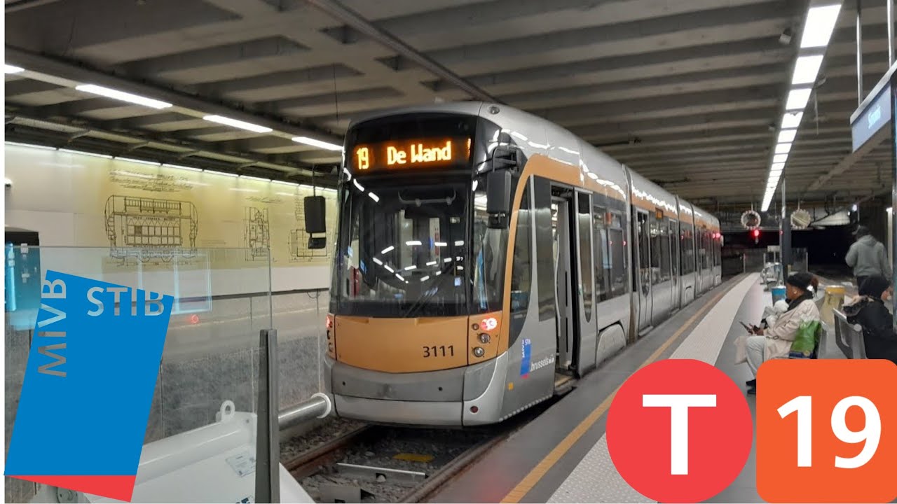 STIB Tram 19 Trajet complet (De Wand vers Simonis) dans un T3000 (3111)