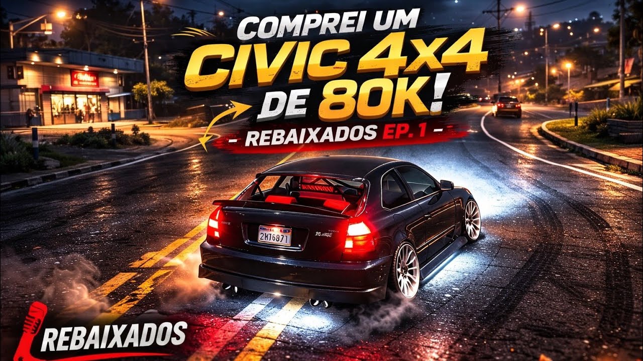 Comprei um Civic 4x4 de 80K! Iniciando no Melhor Servidor RP de Carros! - Rebaixados Ep. 1