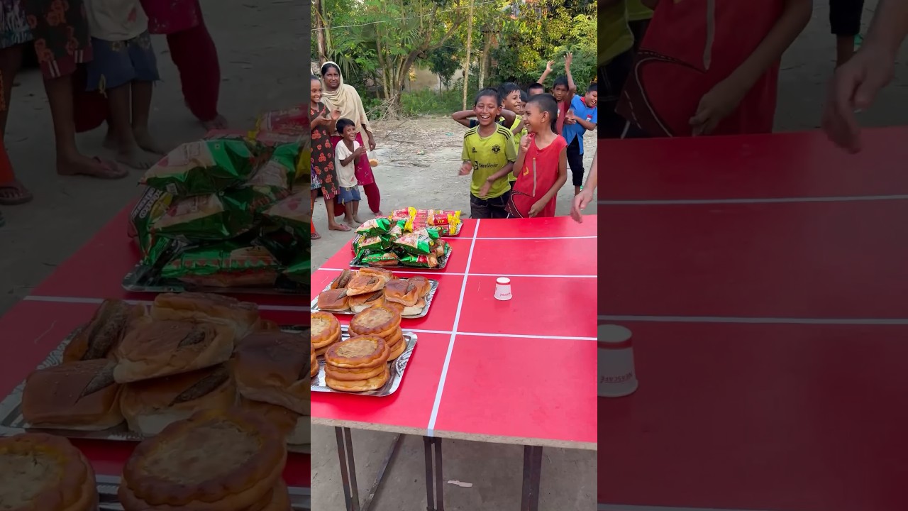 😂😂 Which child win best food 🍱 ?? #shorts z#reels #localgame #foodgames #kidsgames #trending