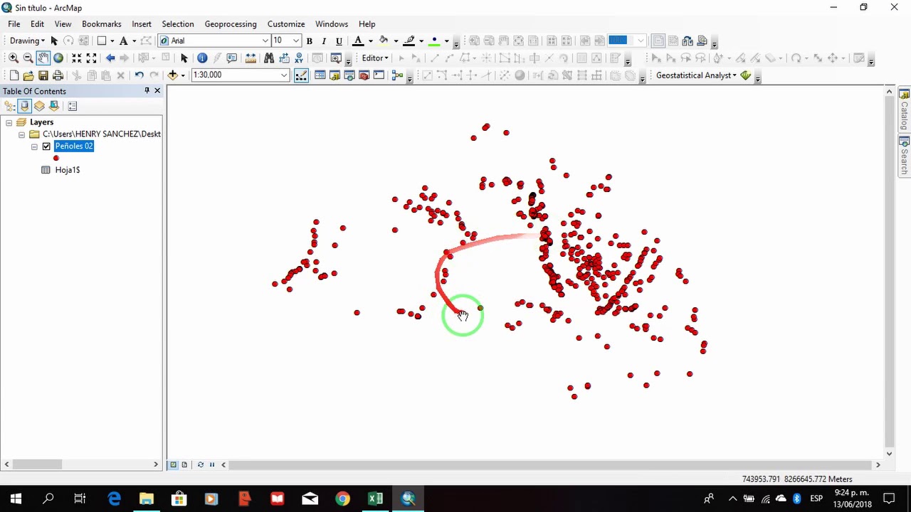 Interpolación por Kriging | ArcGis10.5 | Geoestadística | Variograma 2018