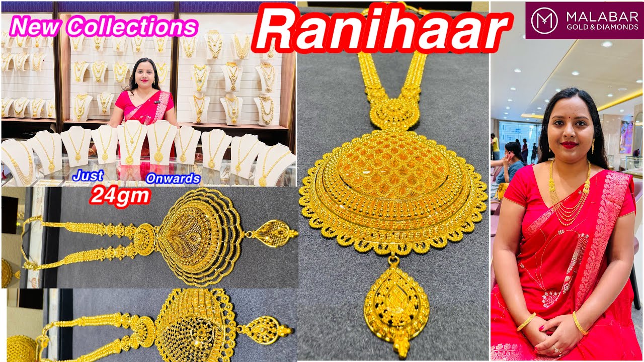 Just 24gm New Rani-haar designs | Long necklaces/Ranihaar / Long haram from Malabar gold & diamonds