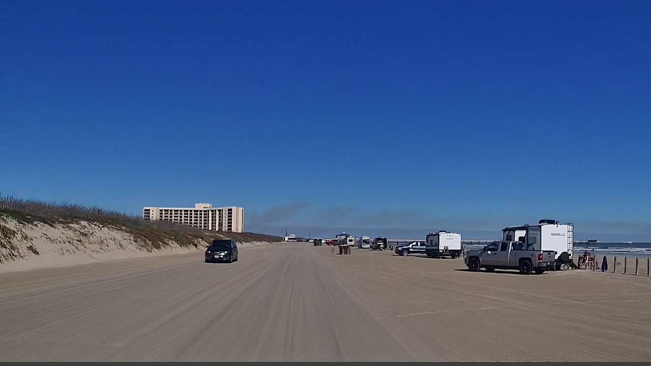 Port Aransas TX - Driving on the Beach