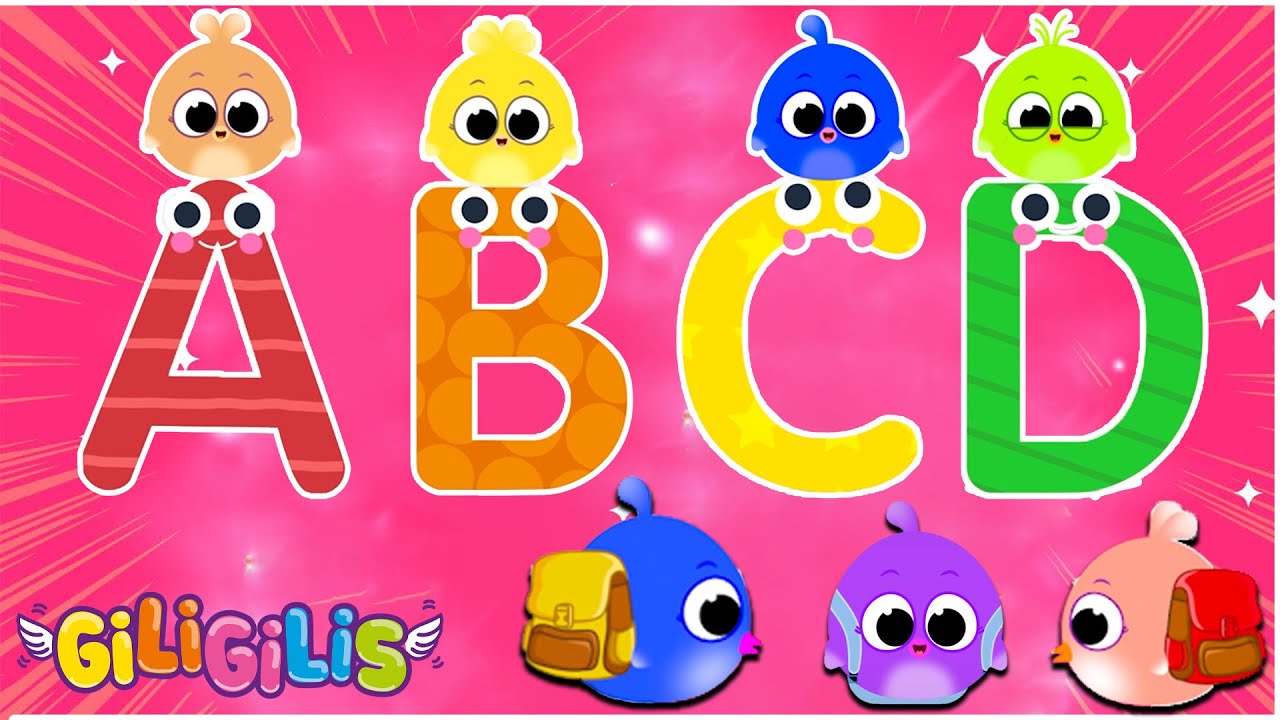 Афоническая Песня |  Песни С Алфавитом ABCD Для Детей |  Детские Стишки Гилигилиса |  Популярная Дет