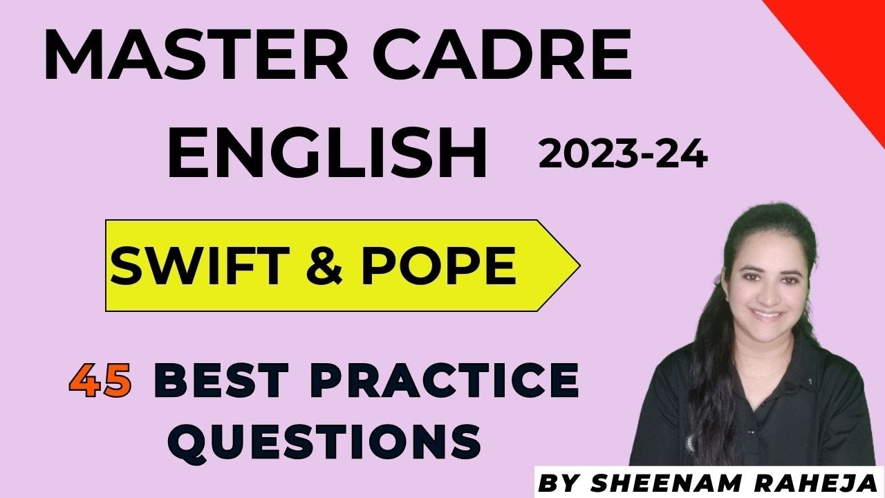 SWIFT AND POPE - MASTERCADRE ENGLISH PUNJAB #mastercadre2023 #mastercadreenglish