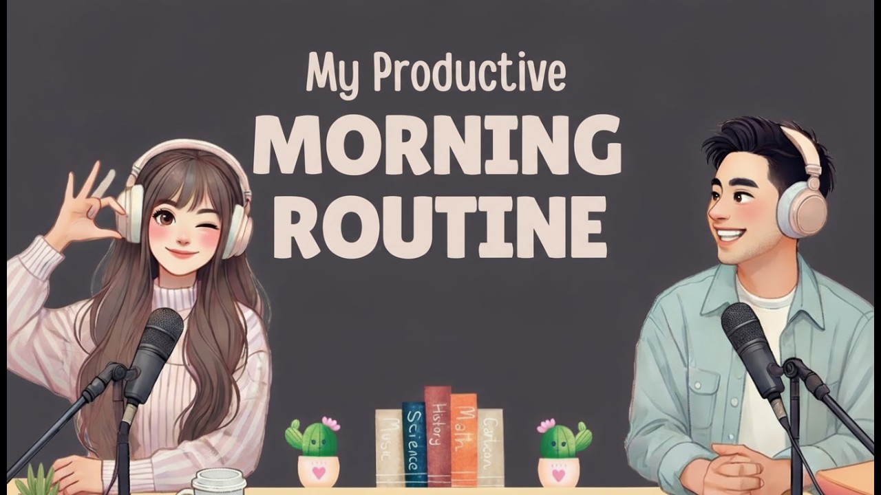 Morning routine for English conversation practice | B1 level practice learners