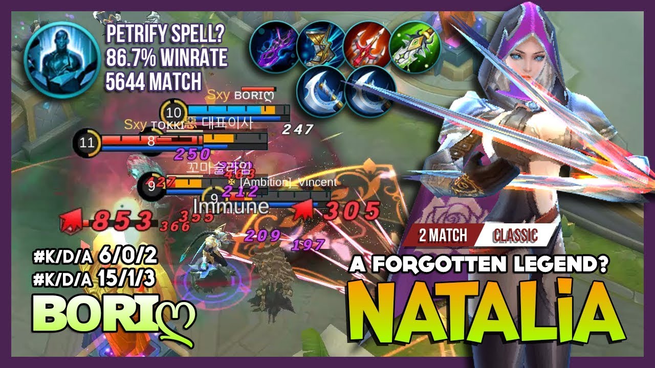 Natalia 5644 Match 86.7% WinRate with Petrify Spell? ʙᴏʀɪღ a Forgotten Legend of Natalia? ~ MLBB