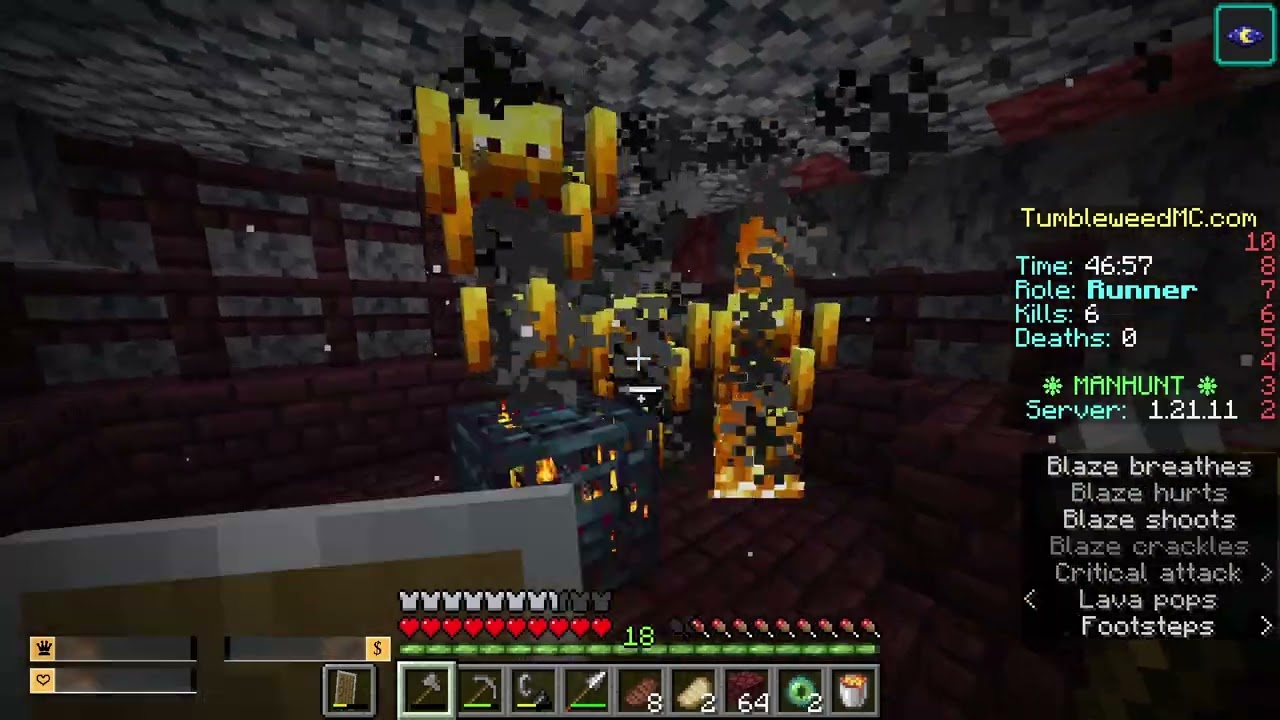 Minecraft Manhunt vs 1 Hunter Unscripted. It Starts Now...