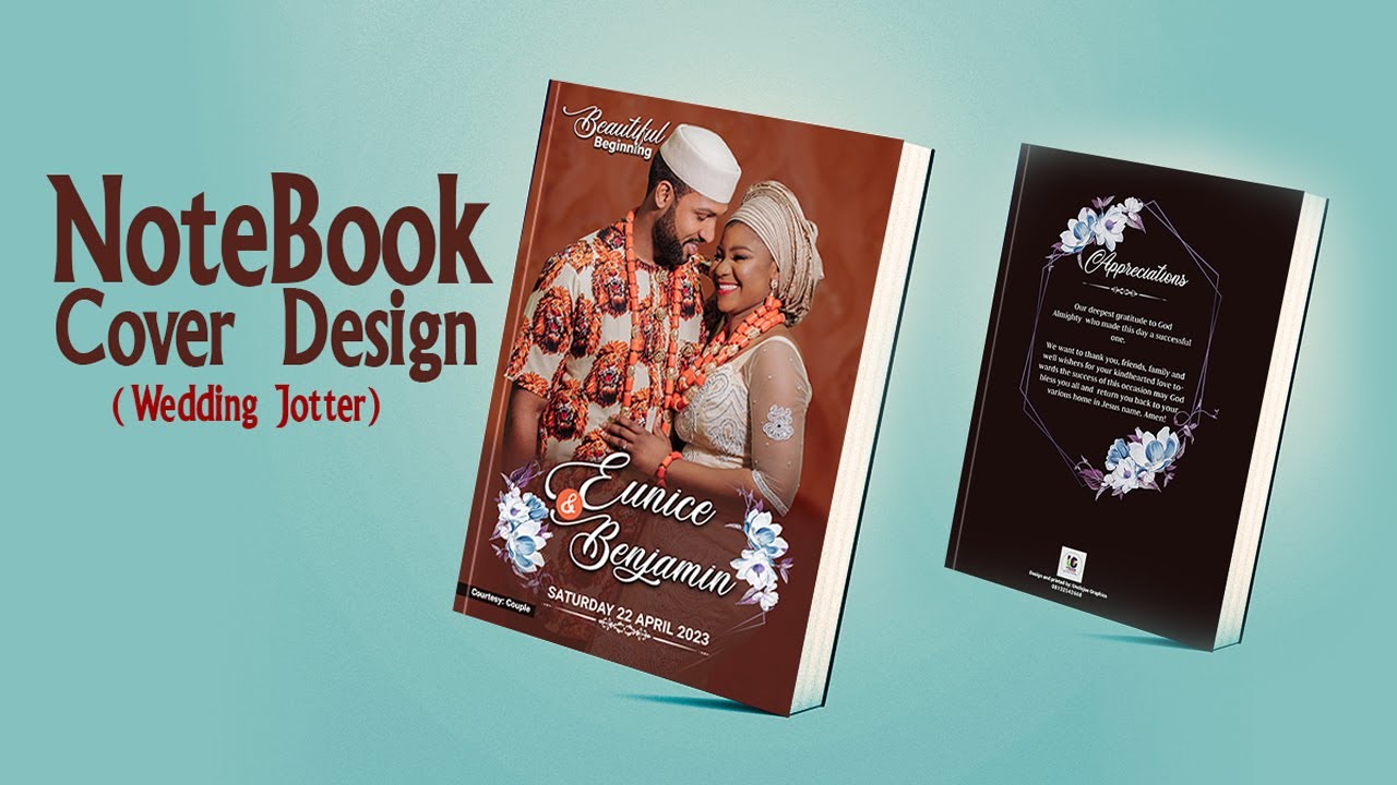 How To Design a WEDDIGN NOTEPAD in Photoshop | How to Design a Wedding Jotter