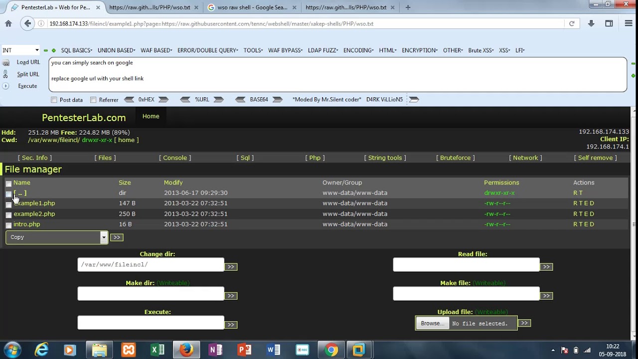 Web For Pentester File Include Example 1 Solution