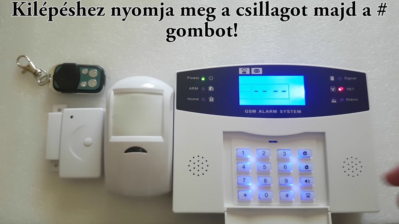 Hatástalanításhoz szükséges kód beállítása a Fisotech GSM Gold okos riasztórendszernél