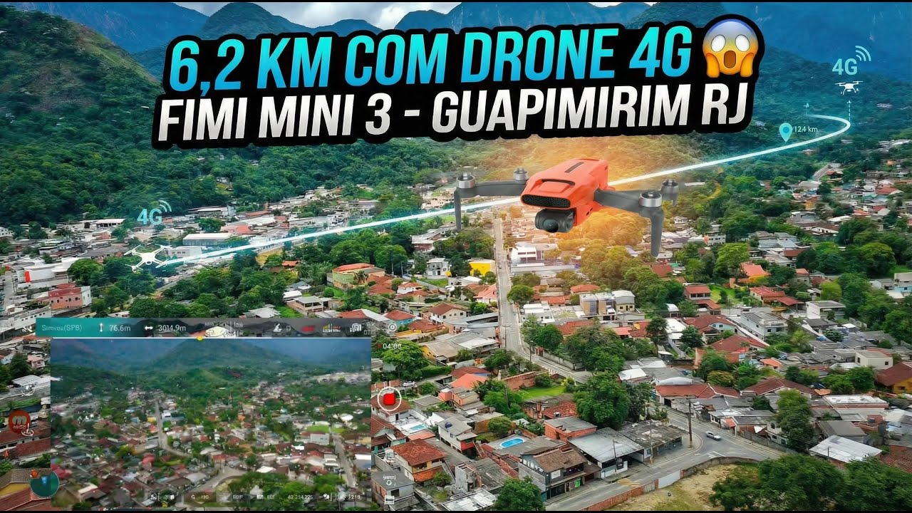 VOEI 6,2 KM COM DRONE 4G EM GUAPIMIRIM 😱📡 | FIMI MINI 3 LONG RANGE