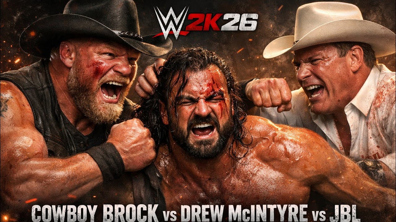 Brock Lesnar vs JBL vs Drew McIntyre — Triple Threat Match | Hindi Commentary