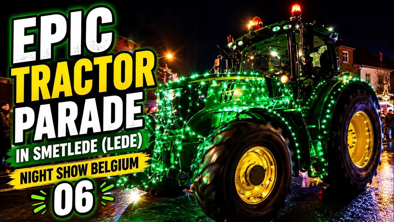 Epic Tractor Parade in Smetlede (Lede) | Night Show Belgium &ndash; 06.02.2025