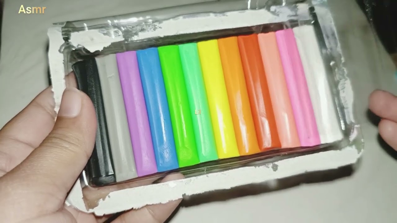 Asmr Soft Moulding Clay Unboxing Sound 😌 Calming Sound 😍#asmr #relaxing #clay #satisfying #lil 