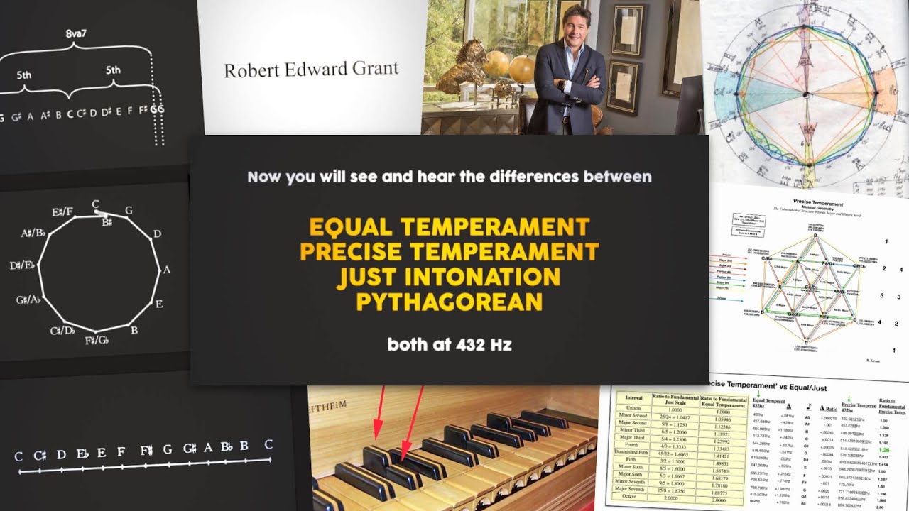 See and hear the differences between Equal Temperament, Precise, Just and Pythagorean at 432 Hz