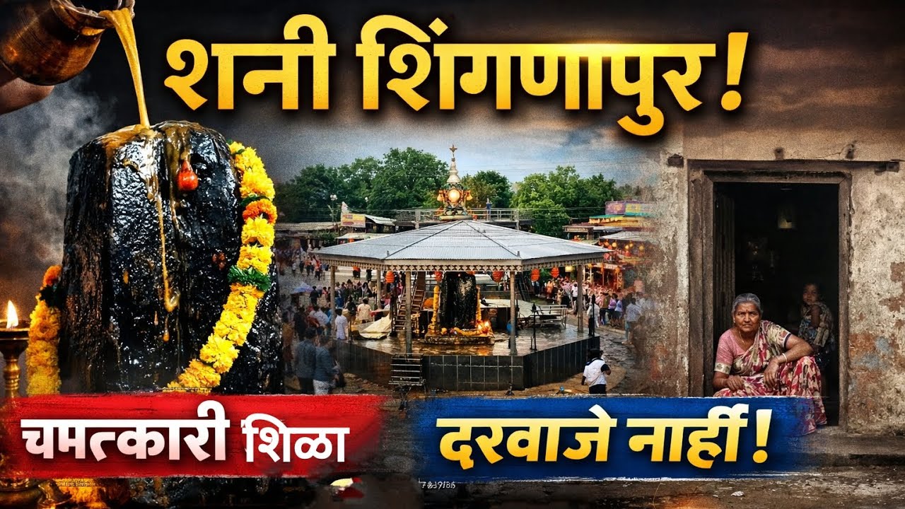 शनीशिंगणापूरची चमत्कारी कथा 🌑 | दरवाजेविना गाव आणि तेल अभिषेकाचे रहस्य!